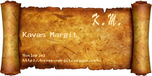 Kavas Margit névjegykártya